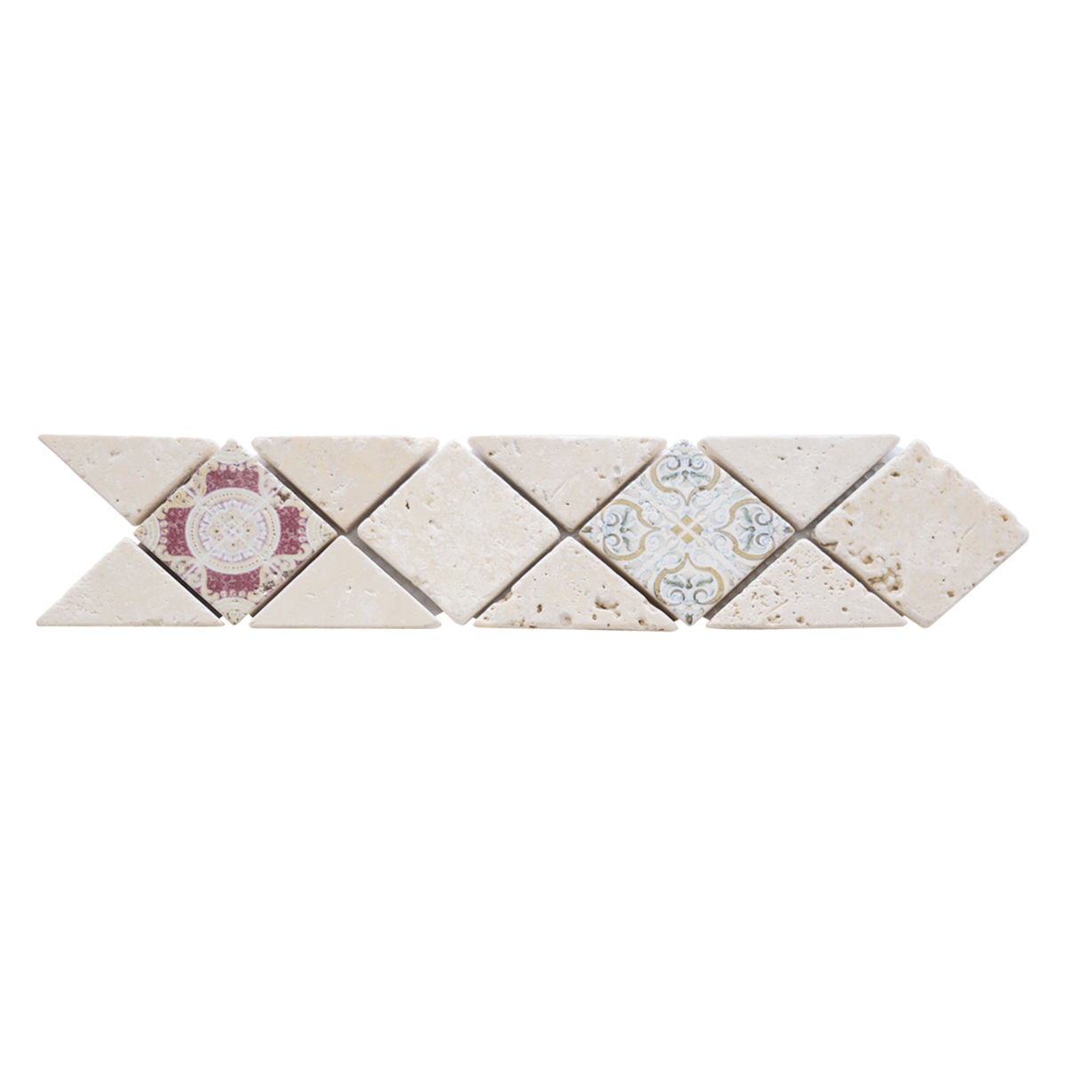 Listel renaissance diagonal décor color