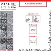 Mosaïque travertin baroque gris infographie