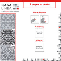 Mosaïque baroque gris infographie produit