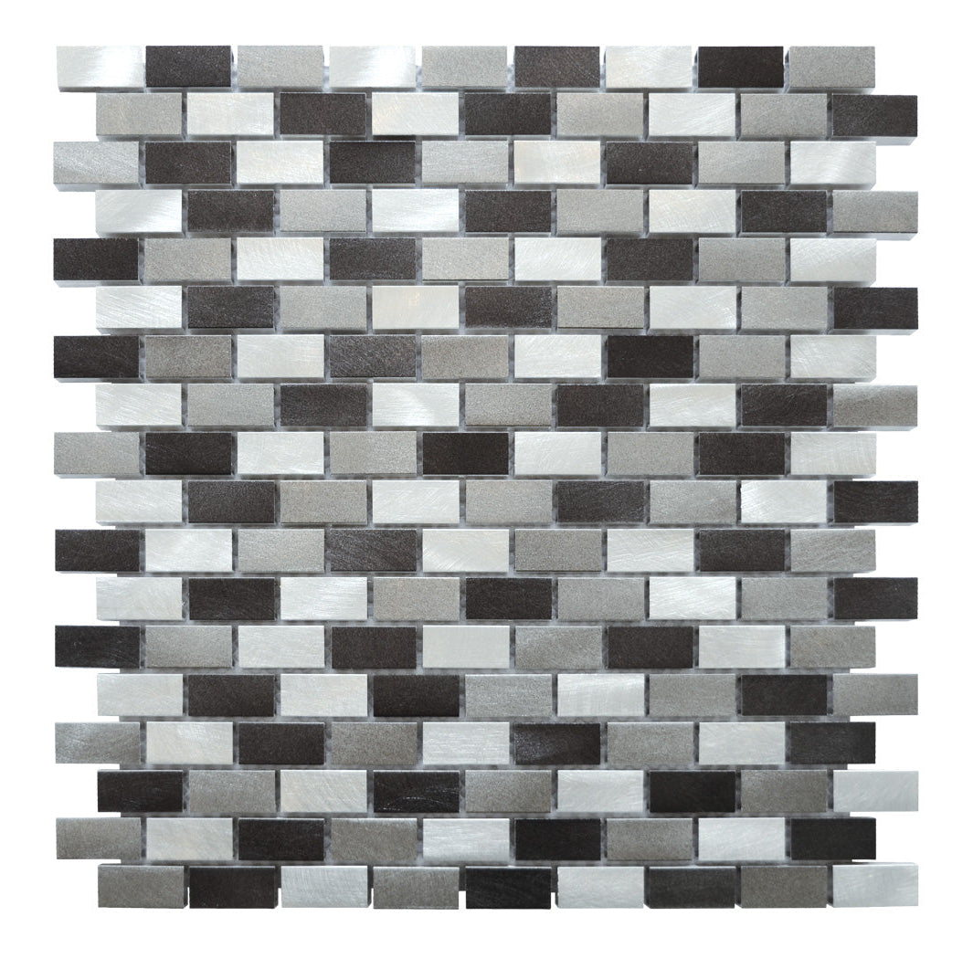 Mosaïque mini briquette gris noir