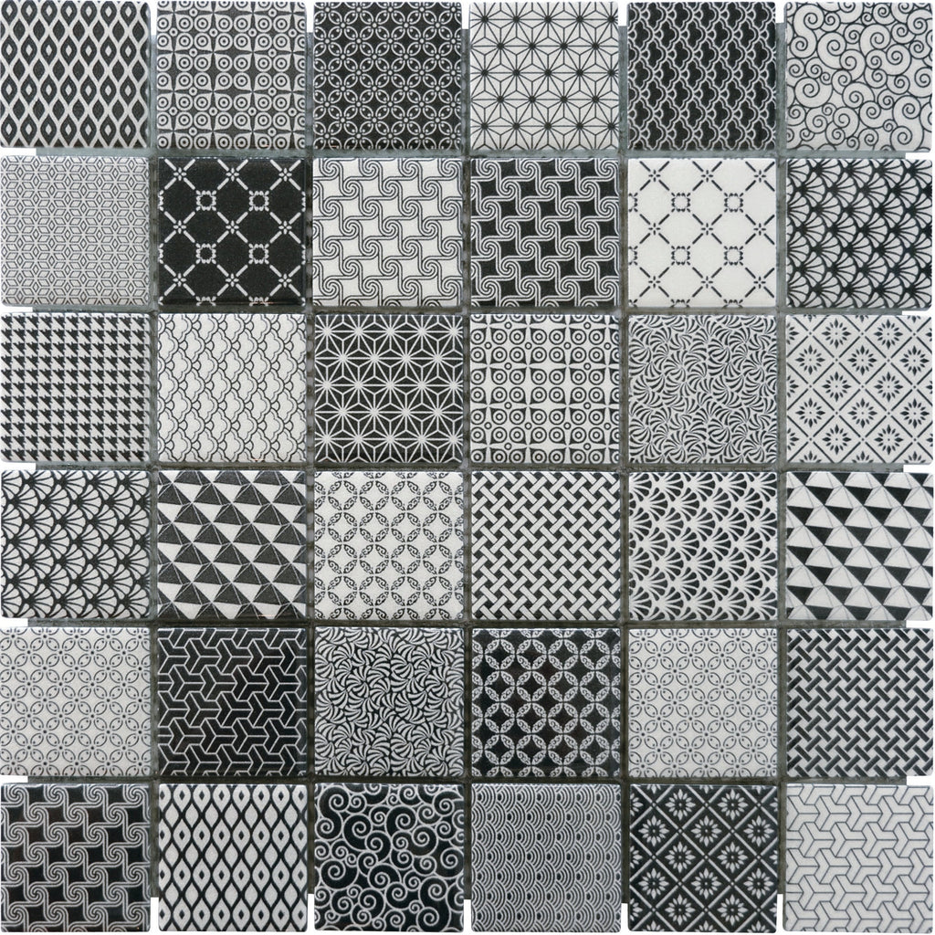 Mosaïque résine mix gris