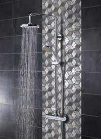 Mosaique hexagone mix gris