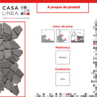 Mosaïque palladien gris infographie produit