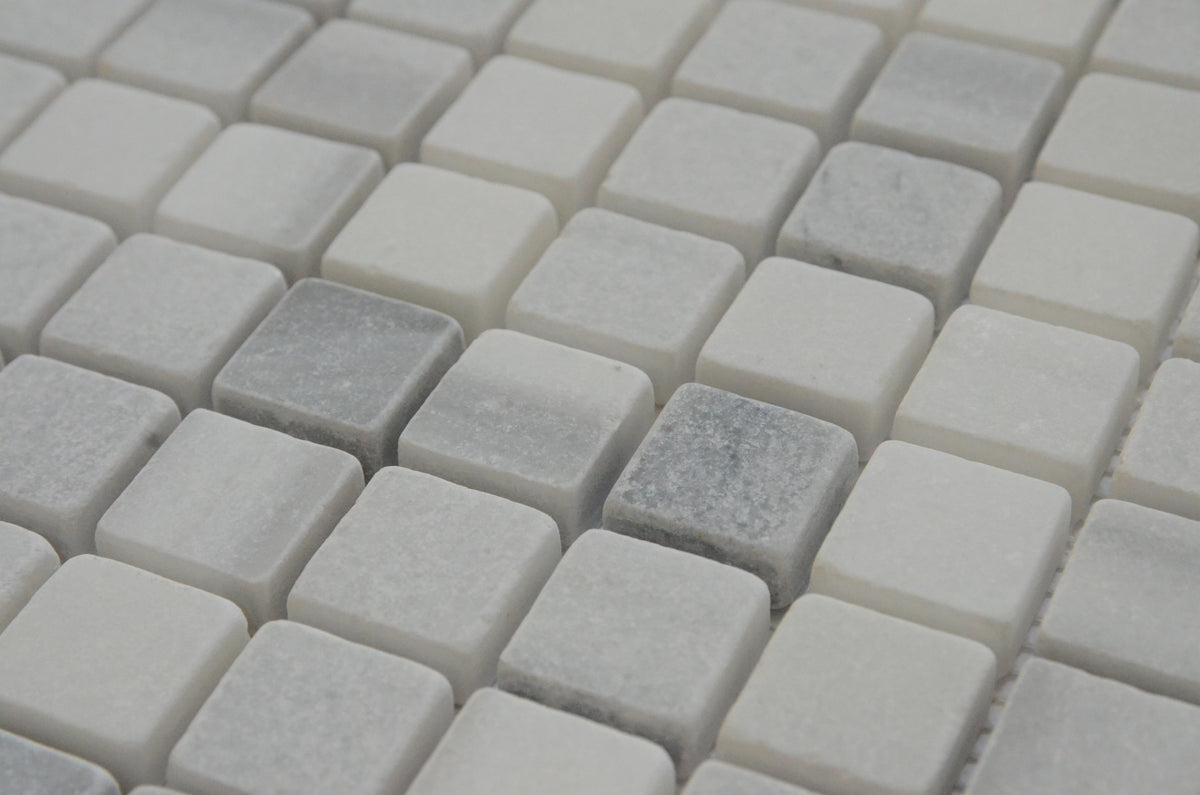 Mosaïque marbre gris vieilli
