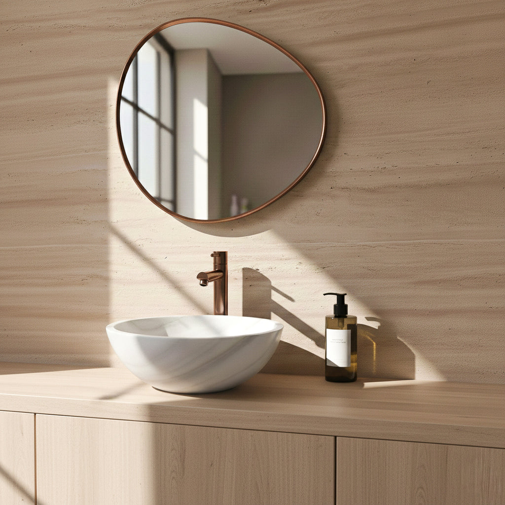 Vasque elodie marbre blanc