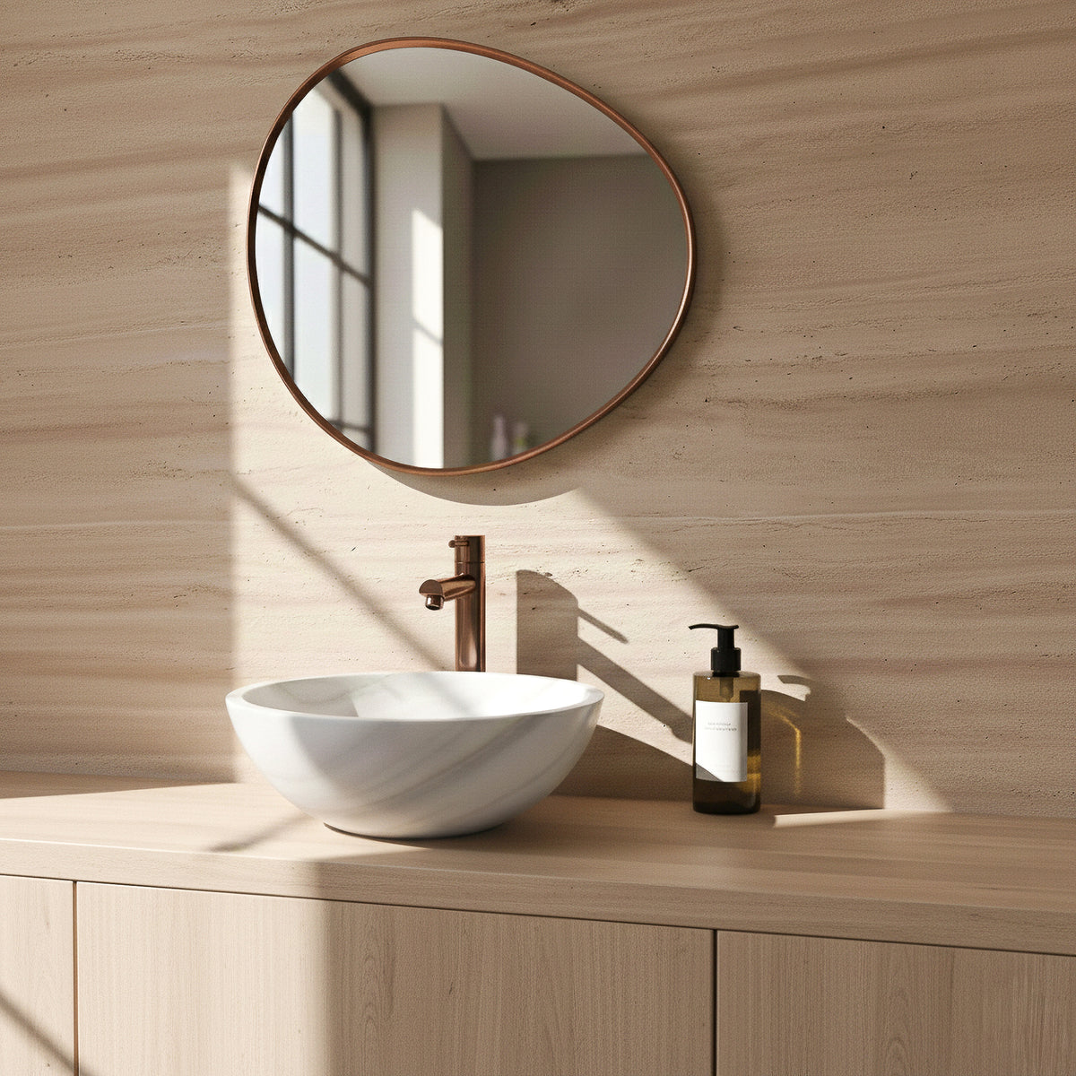 Vasque elodie marbre blanc