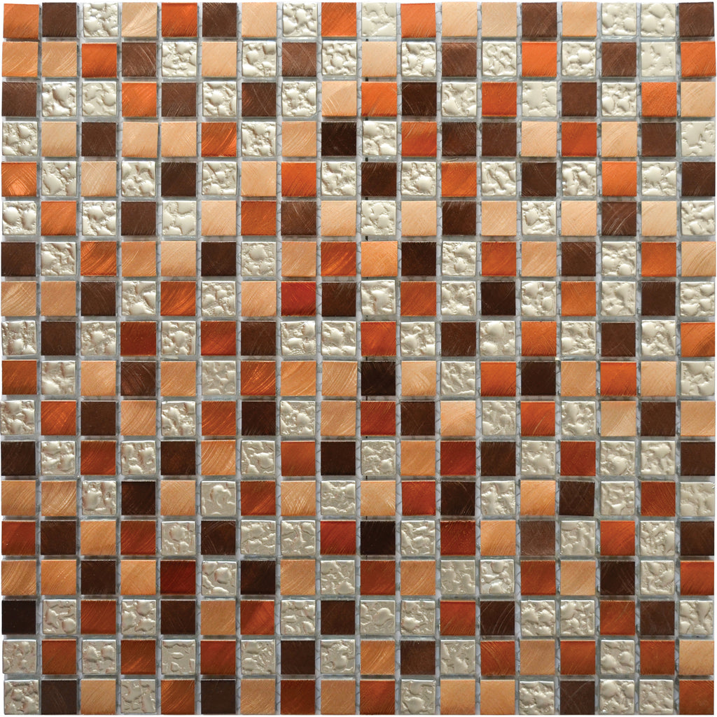 Mosaique verralu martele marron