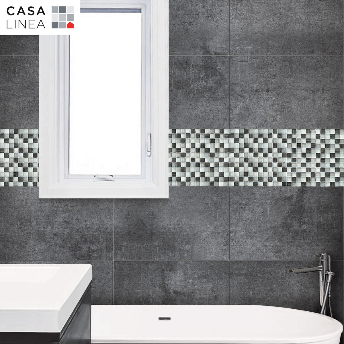 Mosaïque shadow mix grey petit format