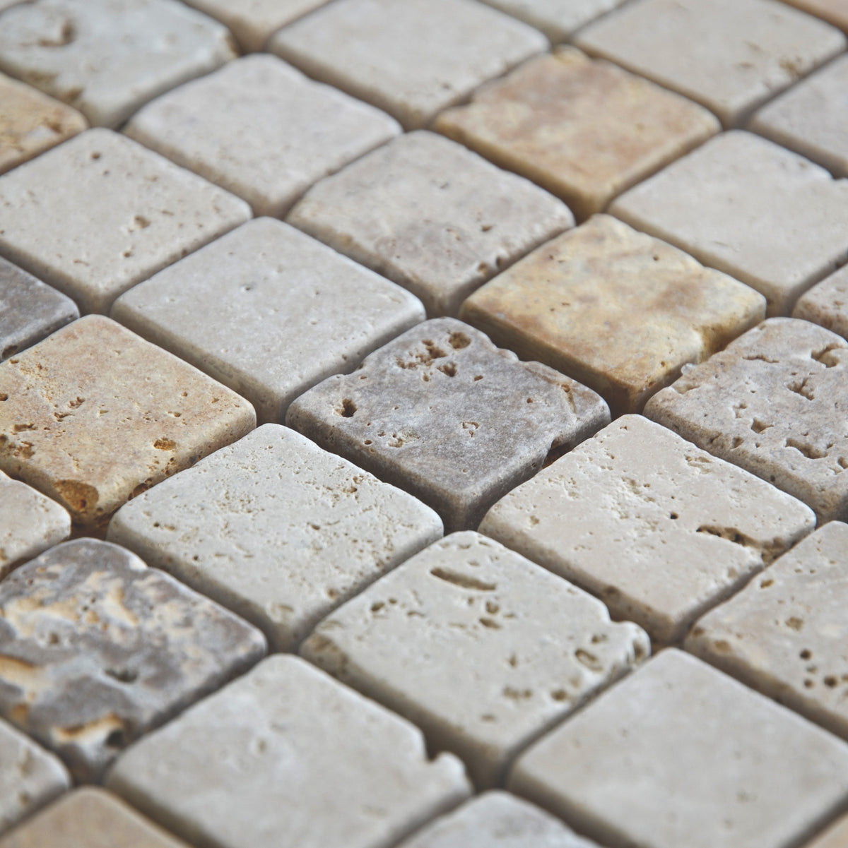 Mosaïque travertin mix