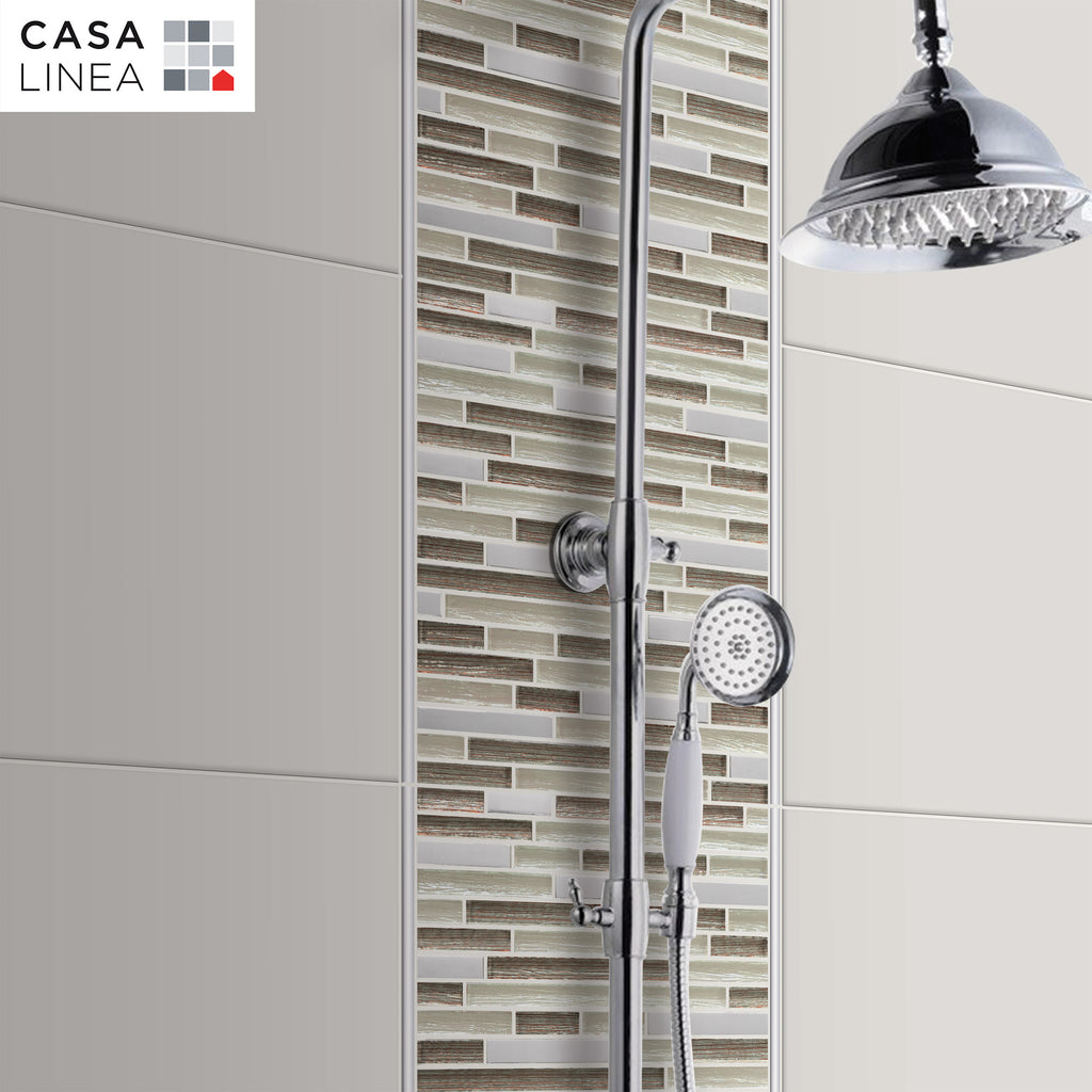 Mosaïque mf tube tissu mix brown