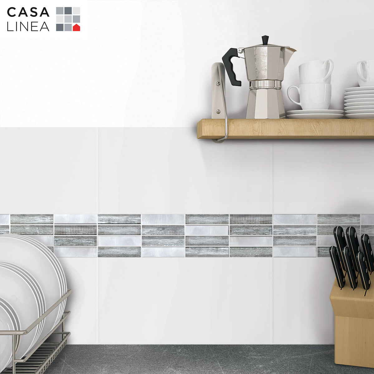 Mosaïque briquette fantasia grey