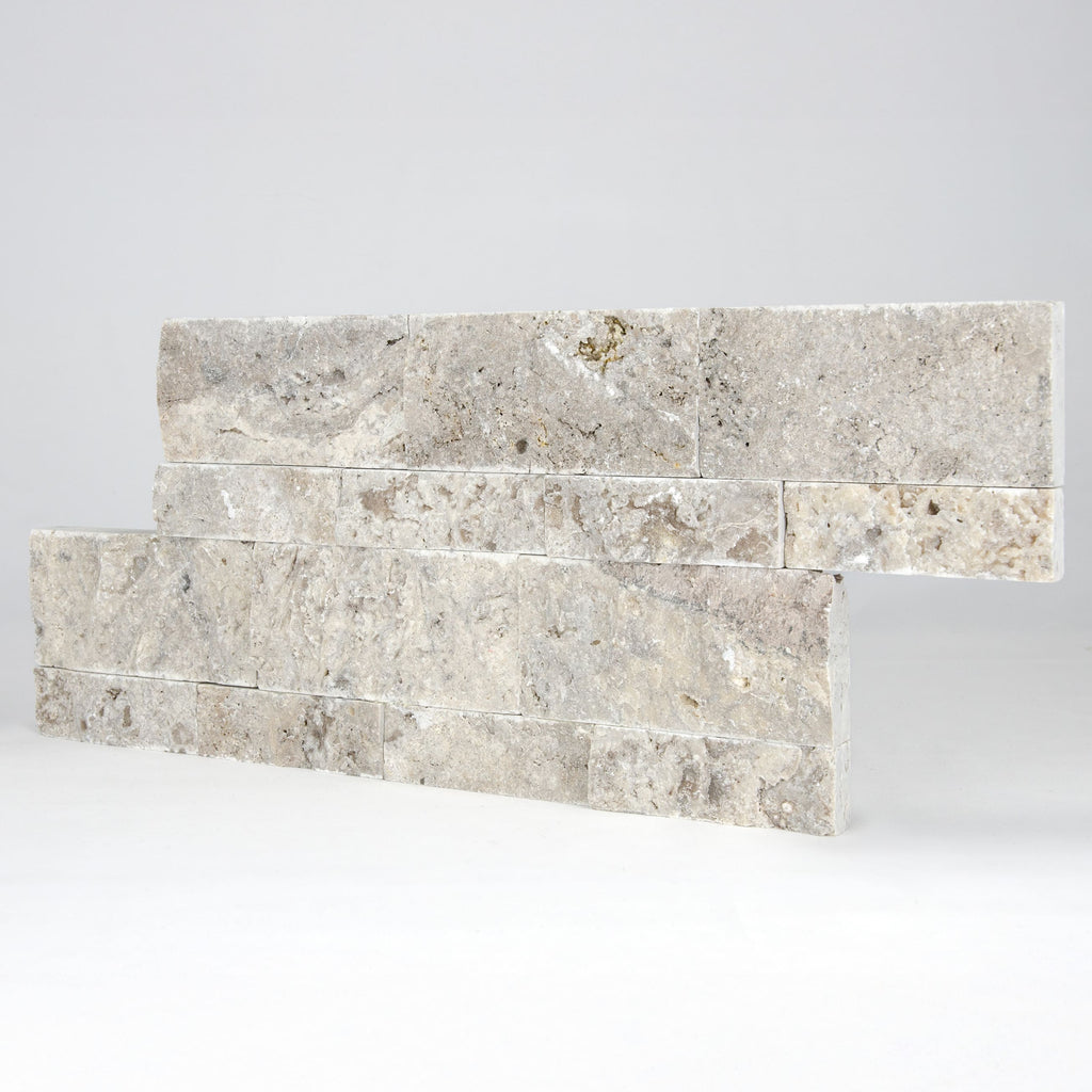 Parement travertin gris