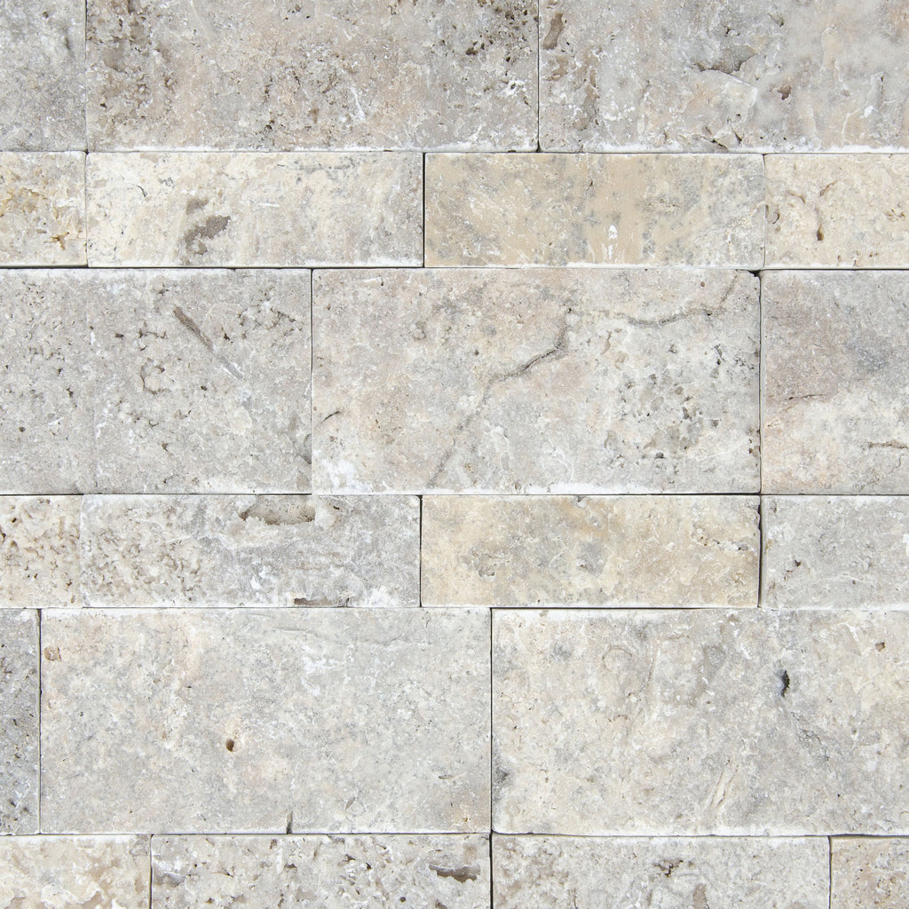 Parement travertin gris