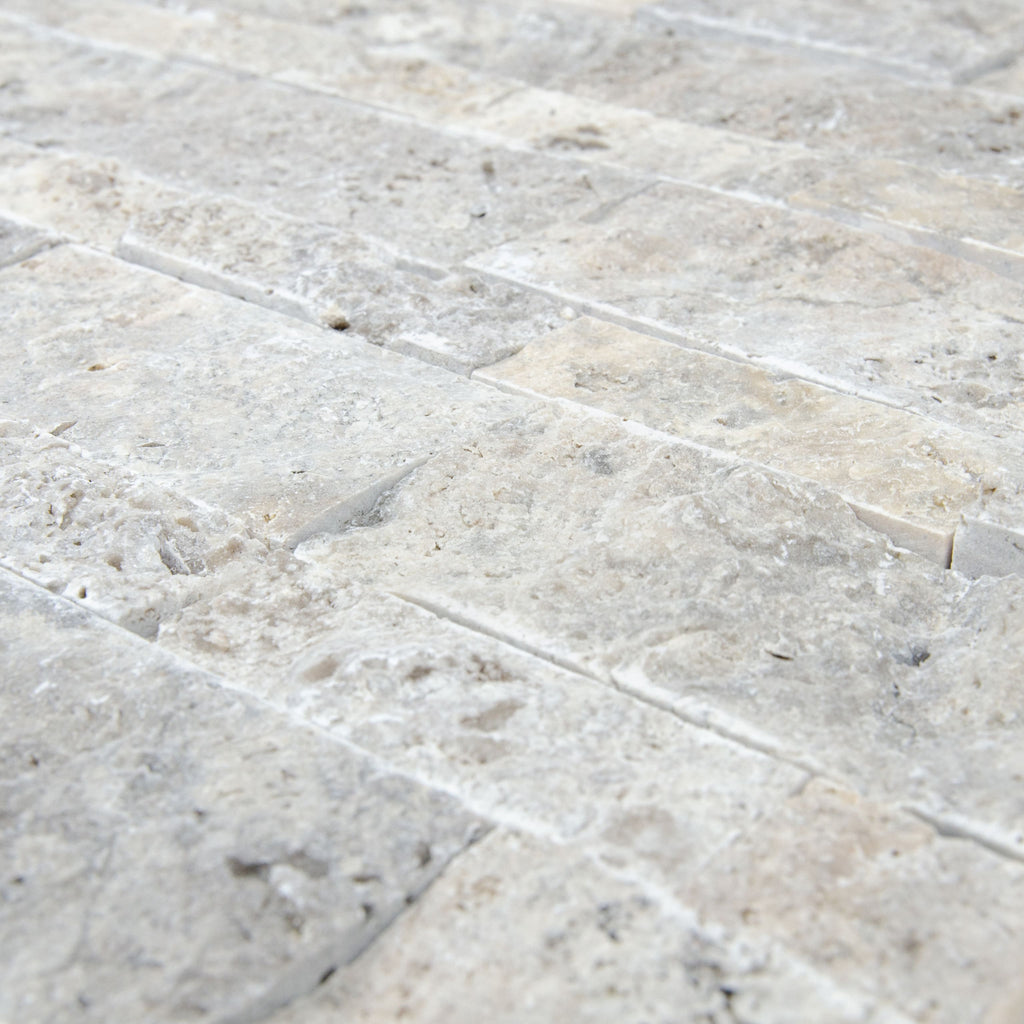 Parement travertin gris