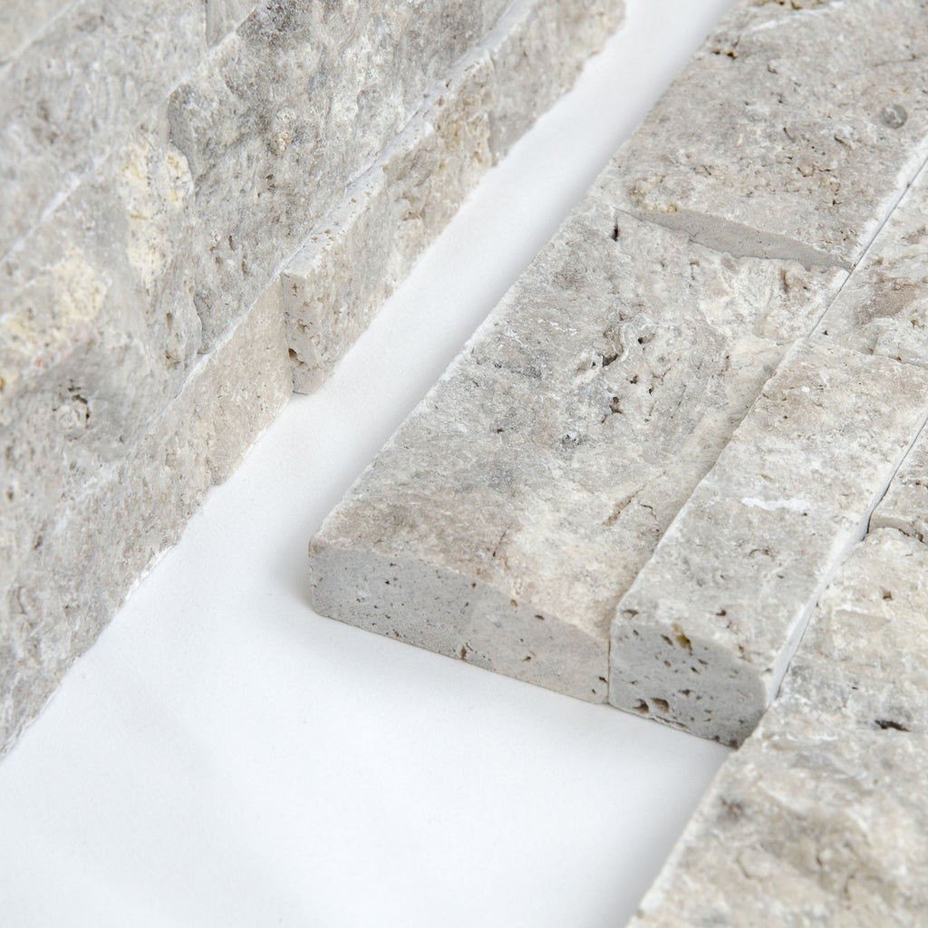 Parement travertin gris