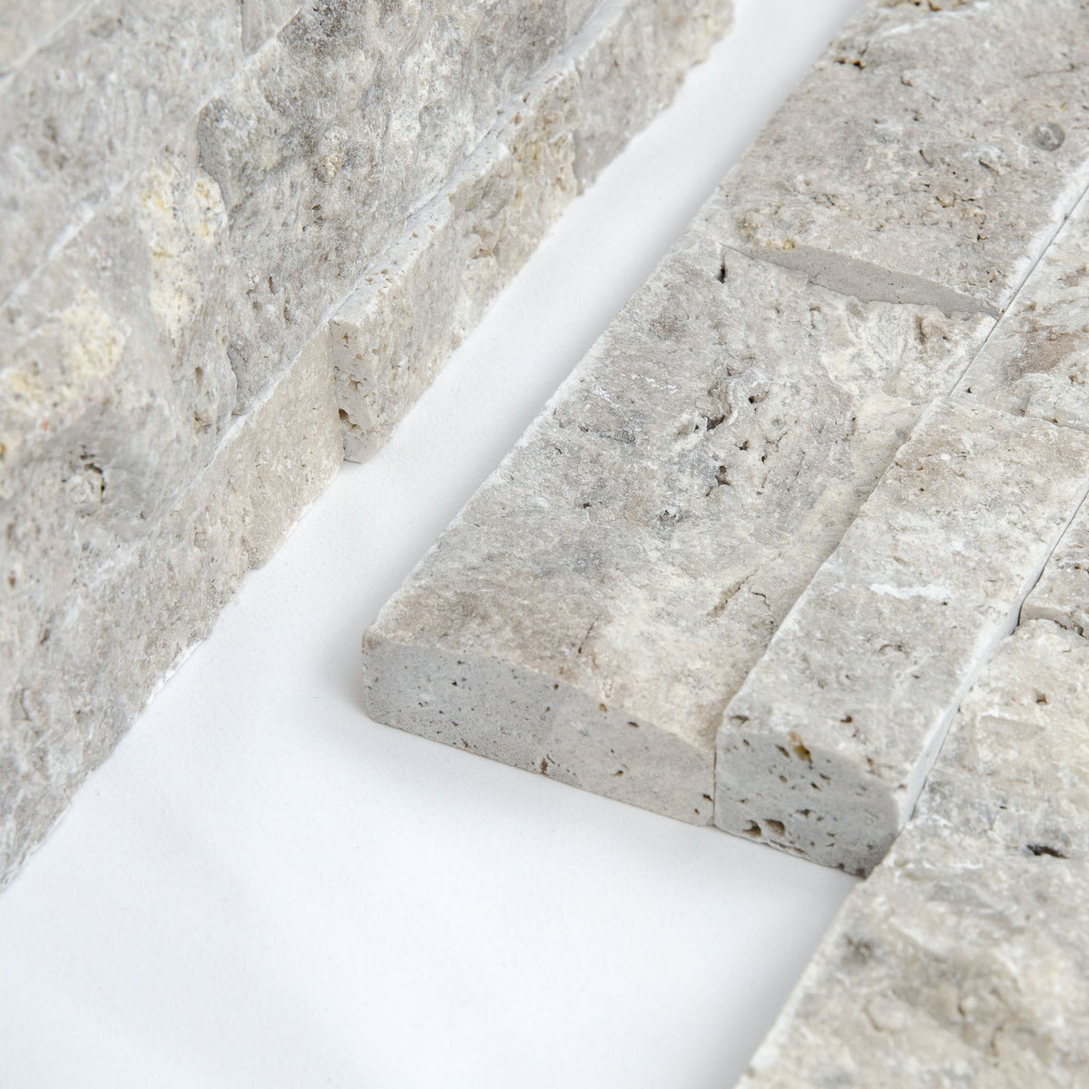 Parement travertin gris