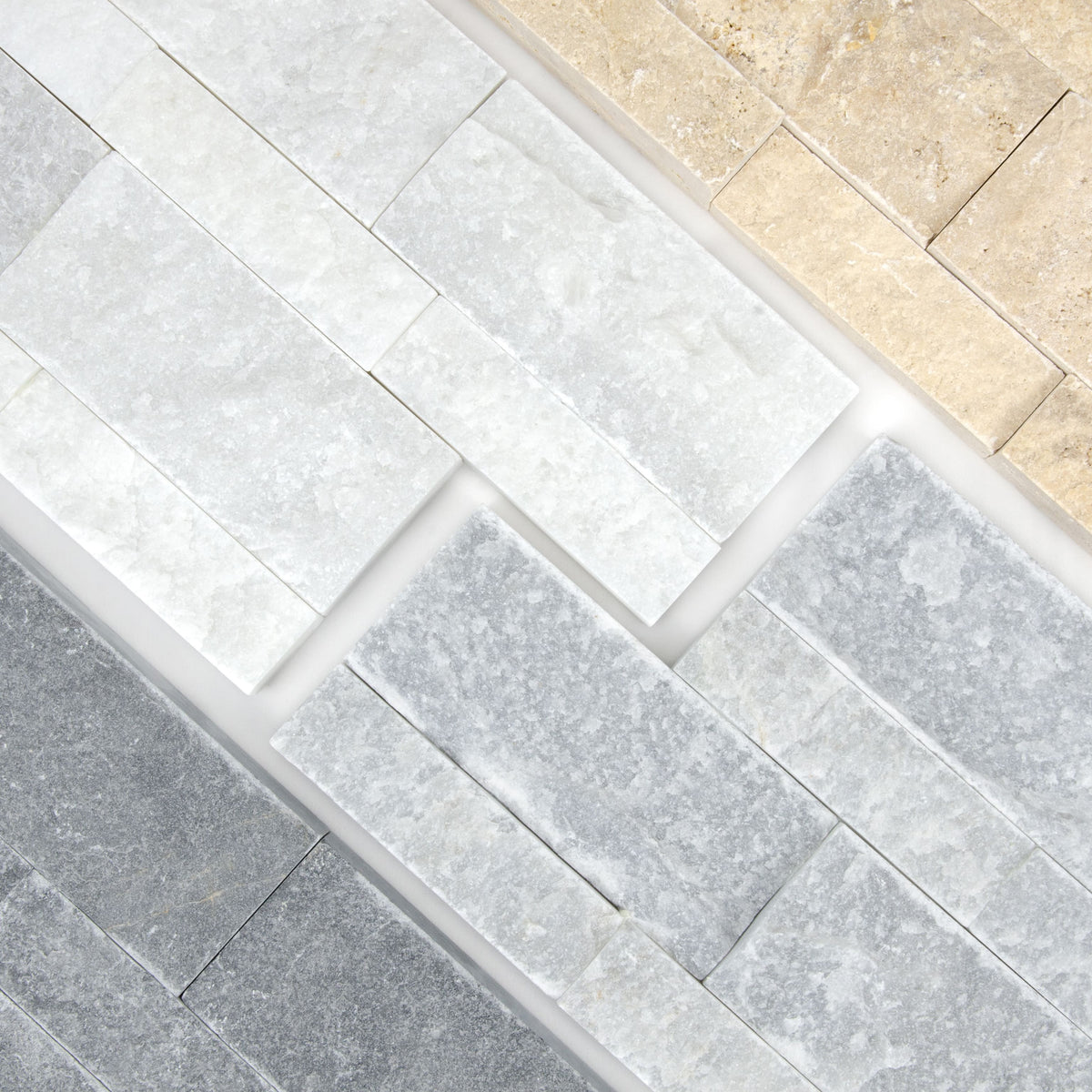 Parement travertin mix