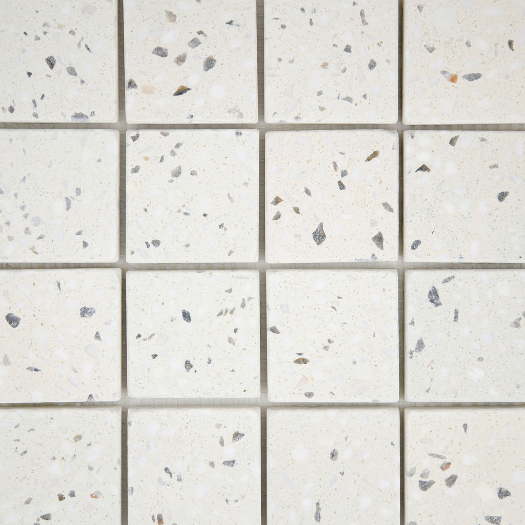 Mosaïque terrazzo ivoire