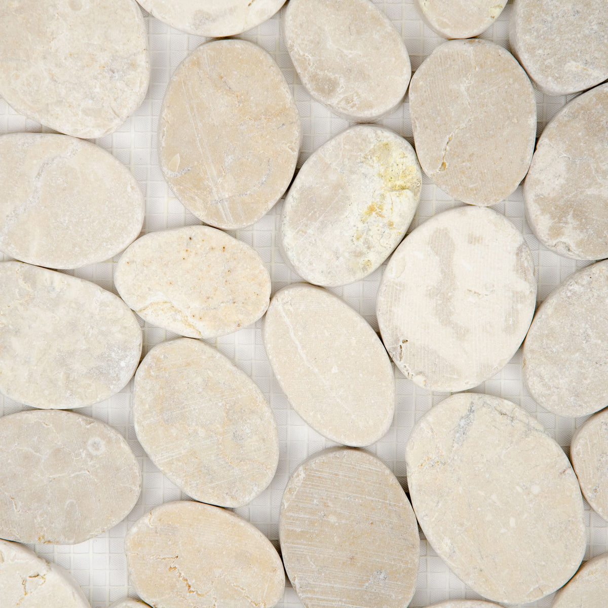 Mosaïque galet scie crème