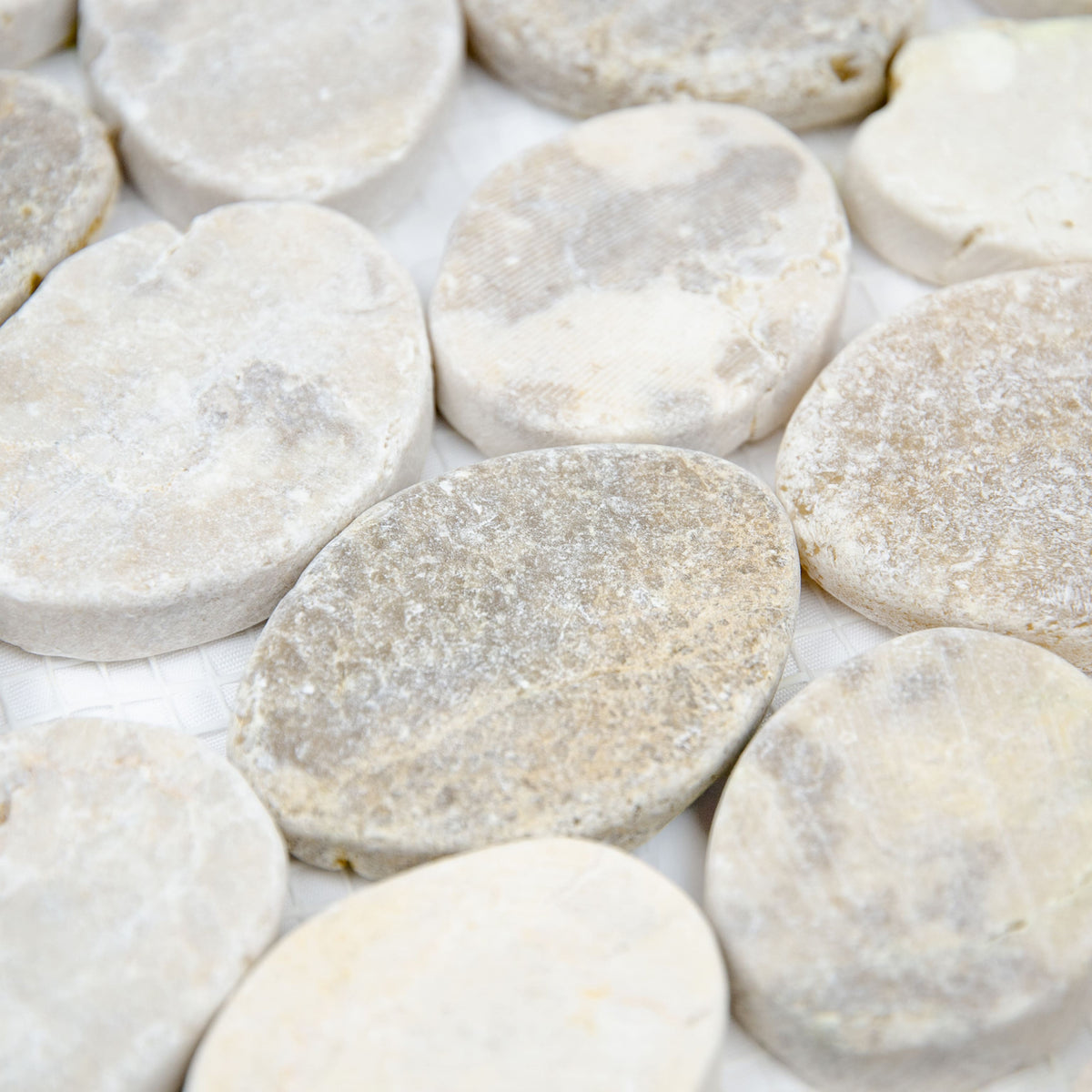 Mosaïque galet scie mix beige