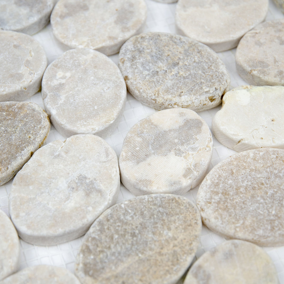 Mosaïque galet scie mix beige