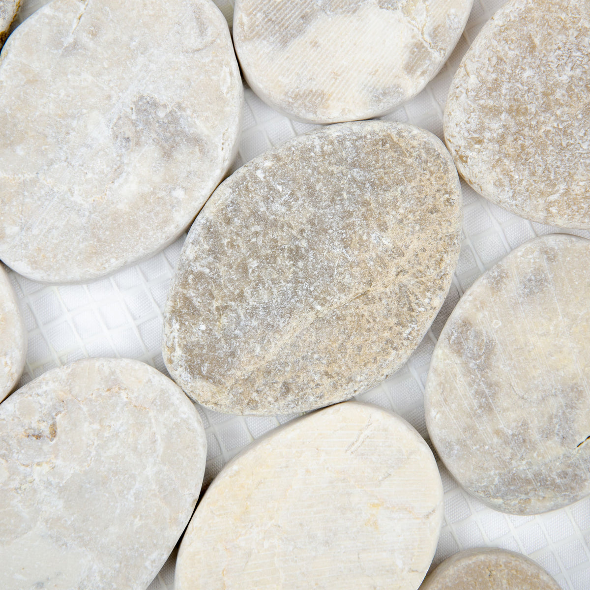 Mosaïque galet scie mix beige