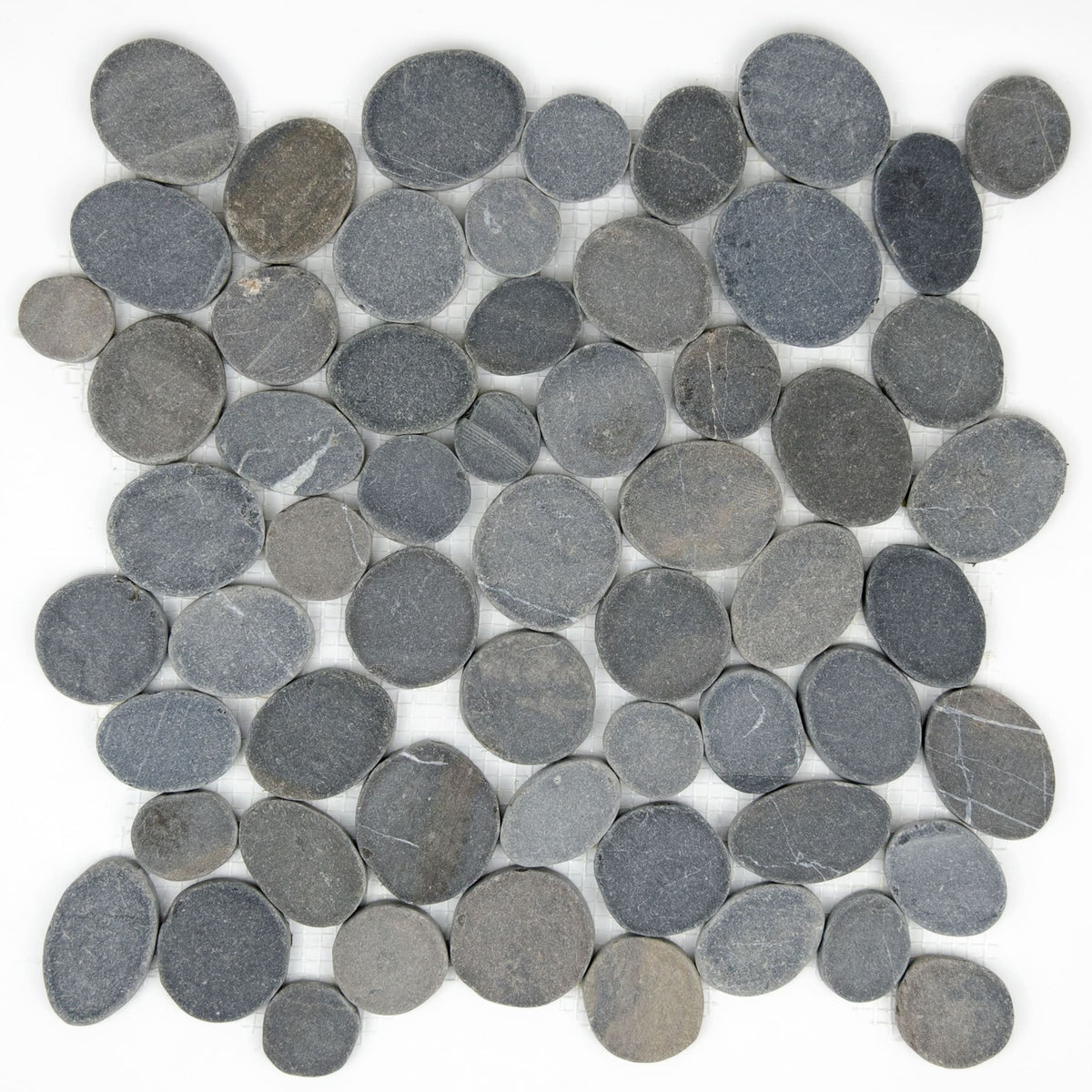 Mosaïque galet scie gris