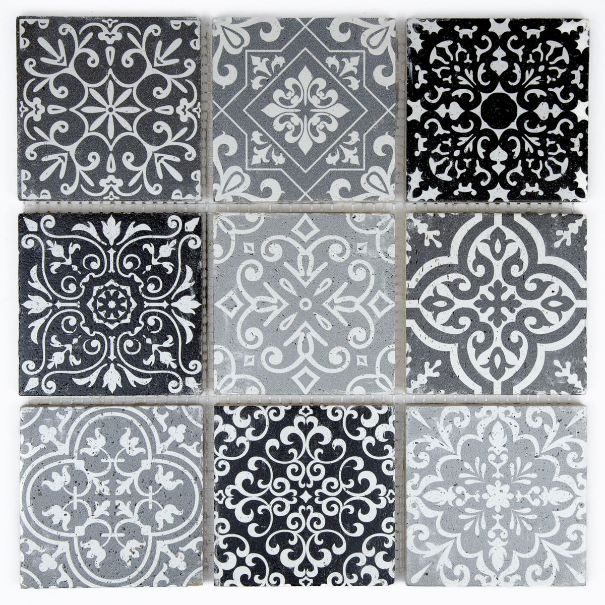 Mosaïque baroque gris