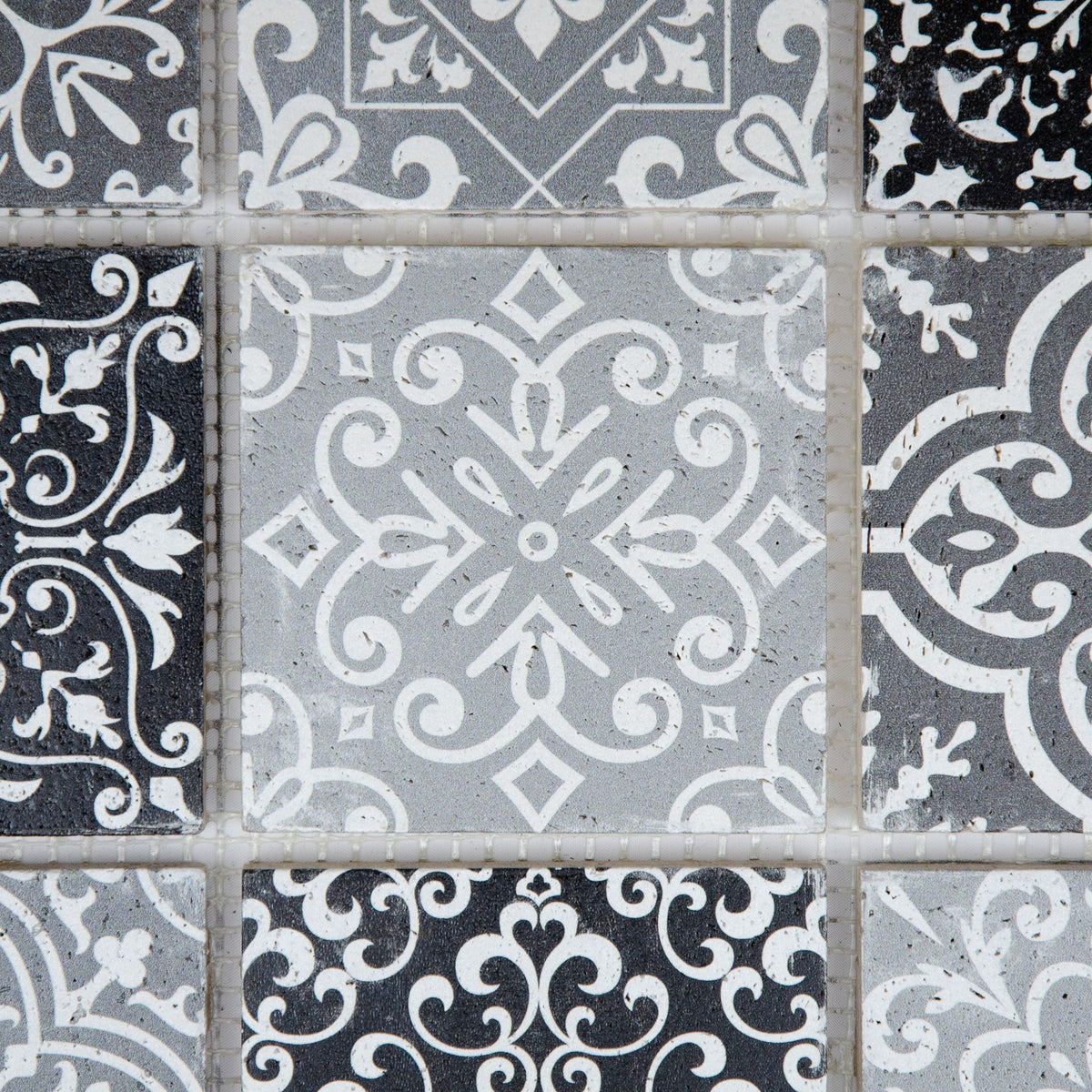 Mosaïque baroque gris