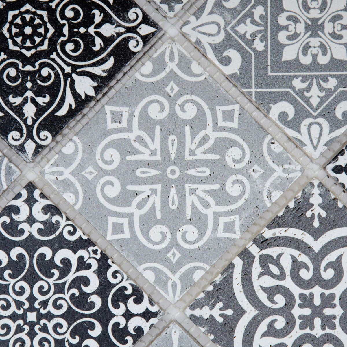 Mosaïque baroque gris