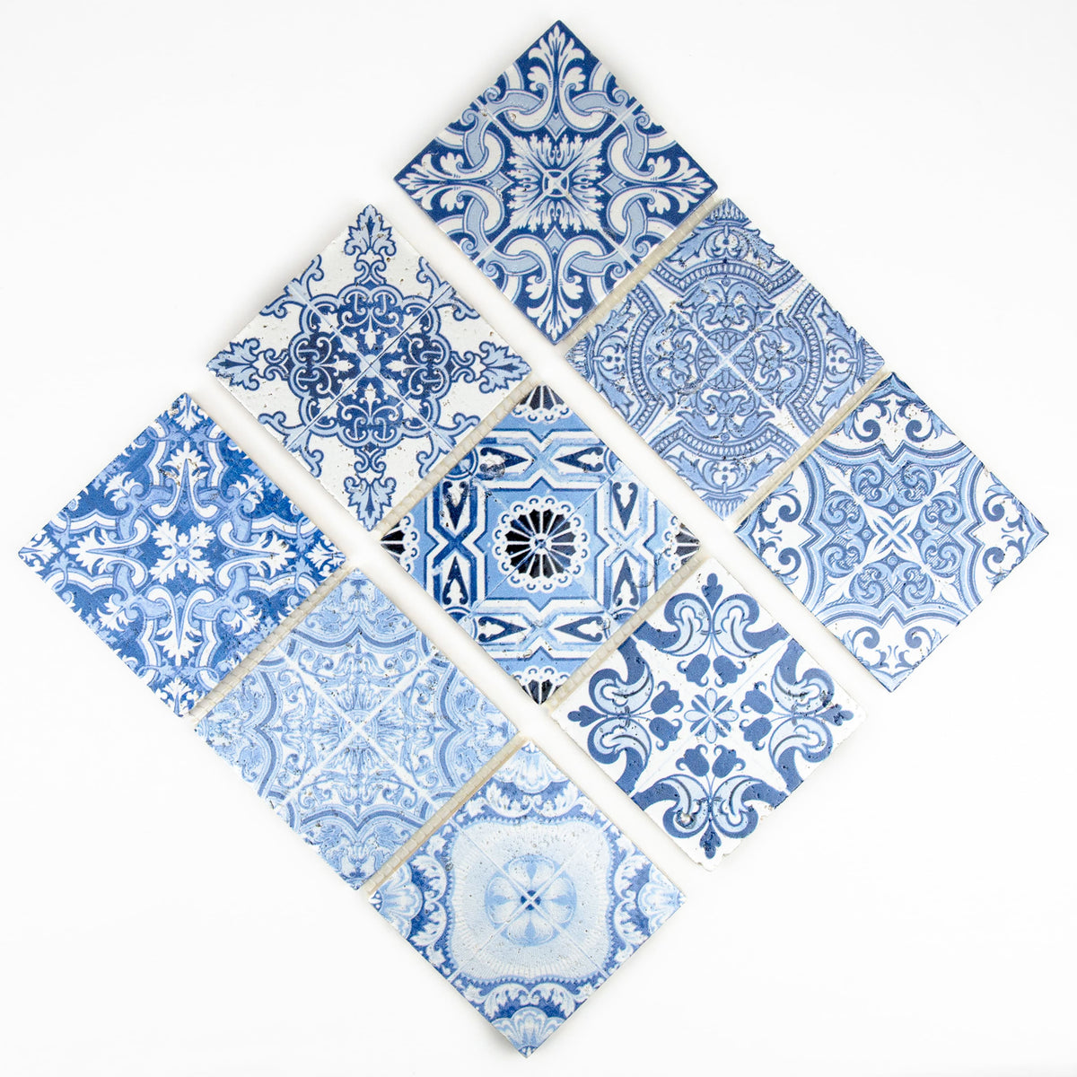 Mosaique decor renaissance travertin decore blue