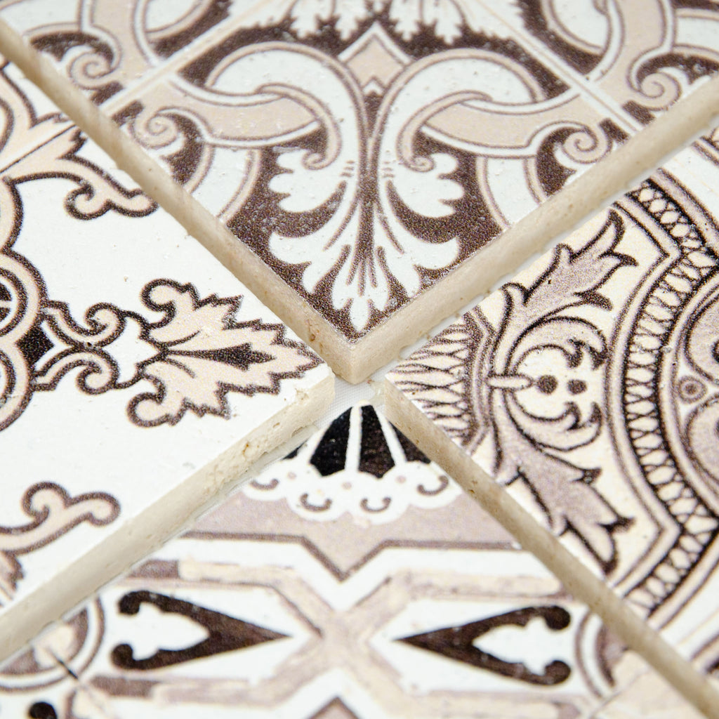 Mosaique decor renaissance travertin decore natural