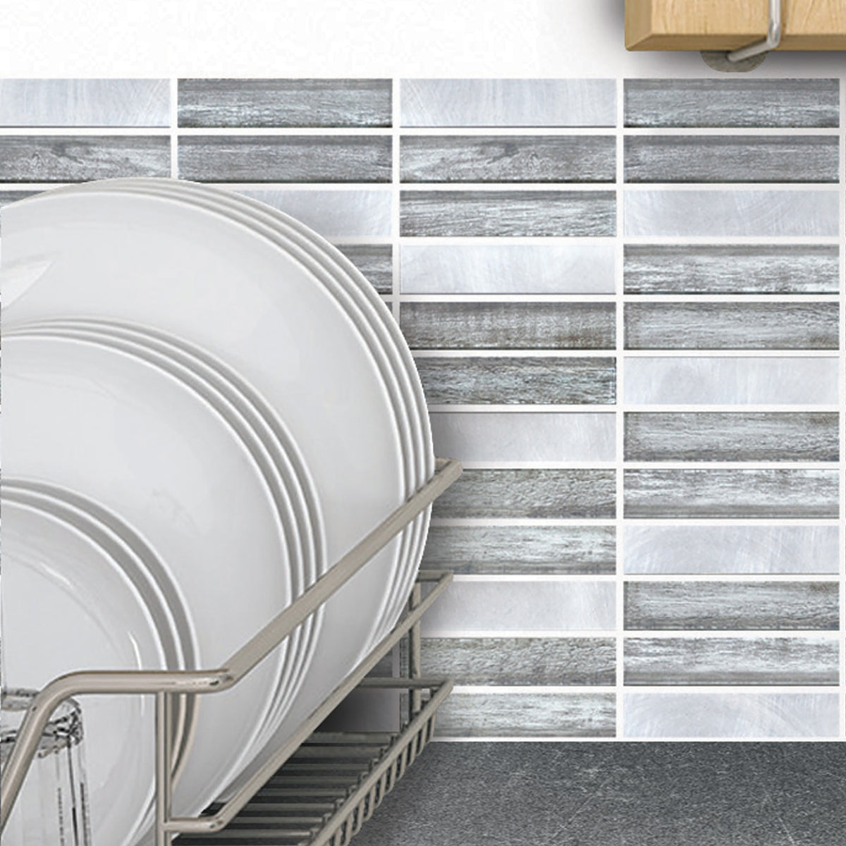 Mosaïque briquette fantasia grey