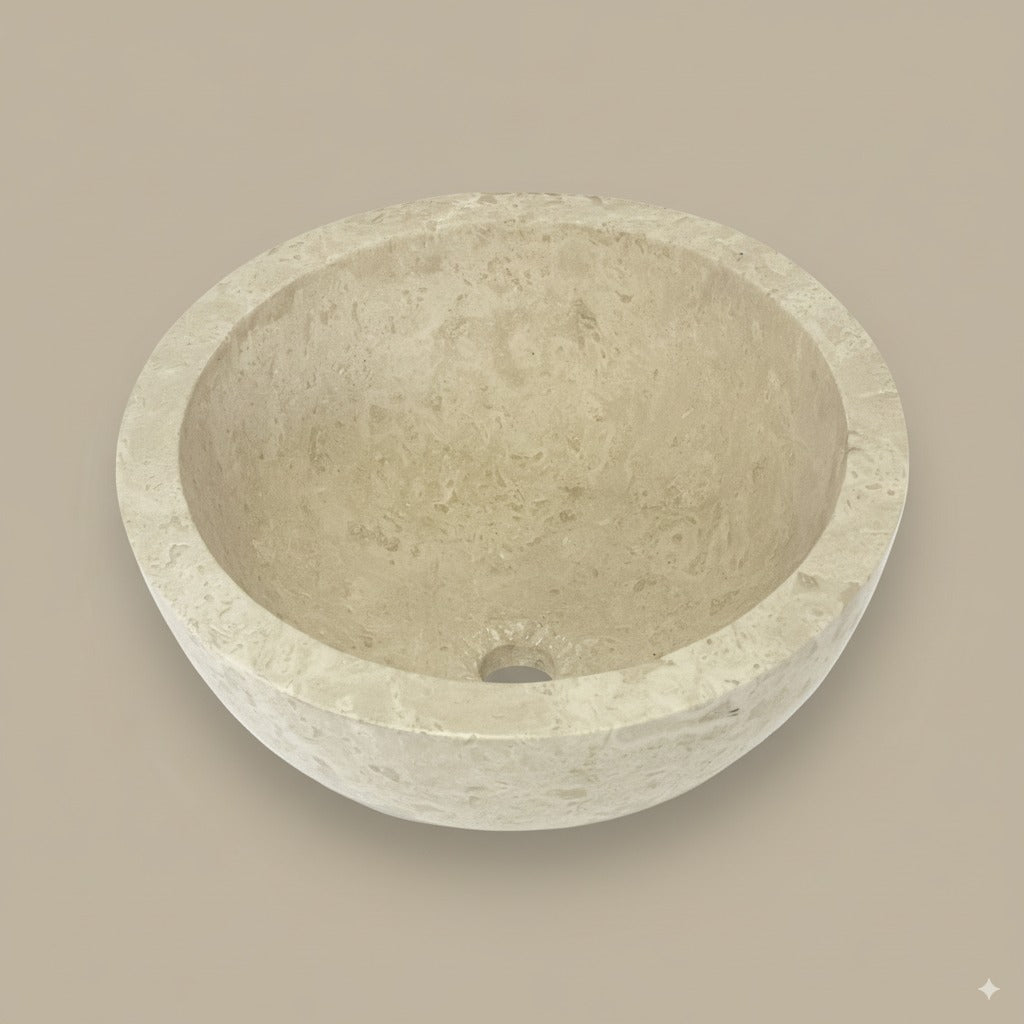 Vasque aline travertin