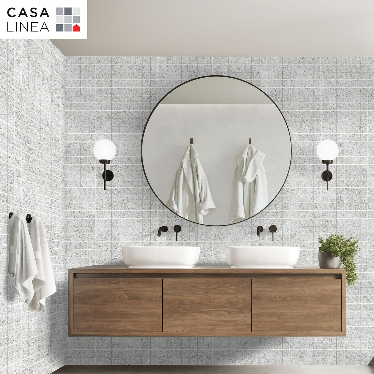 Mosaïque terrazzo light grey