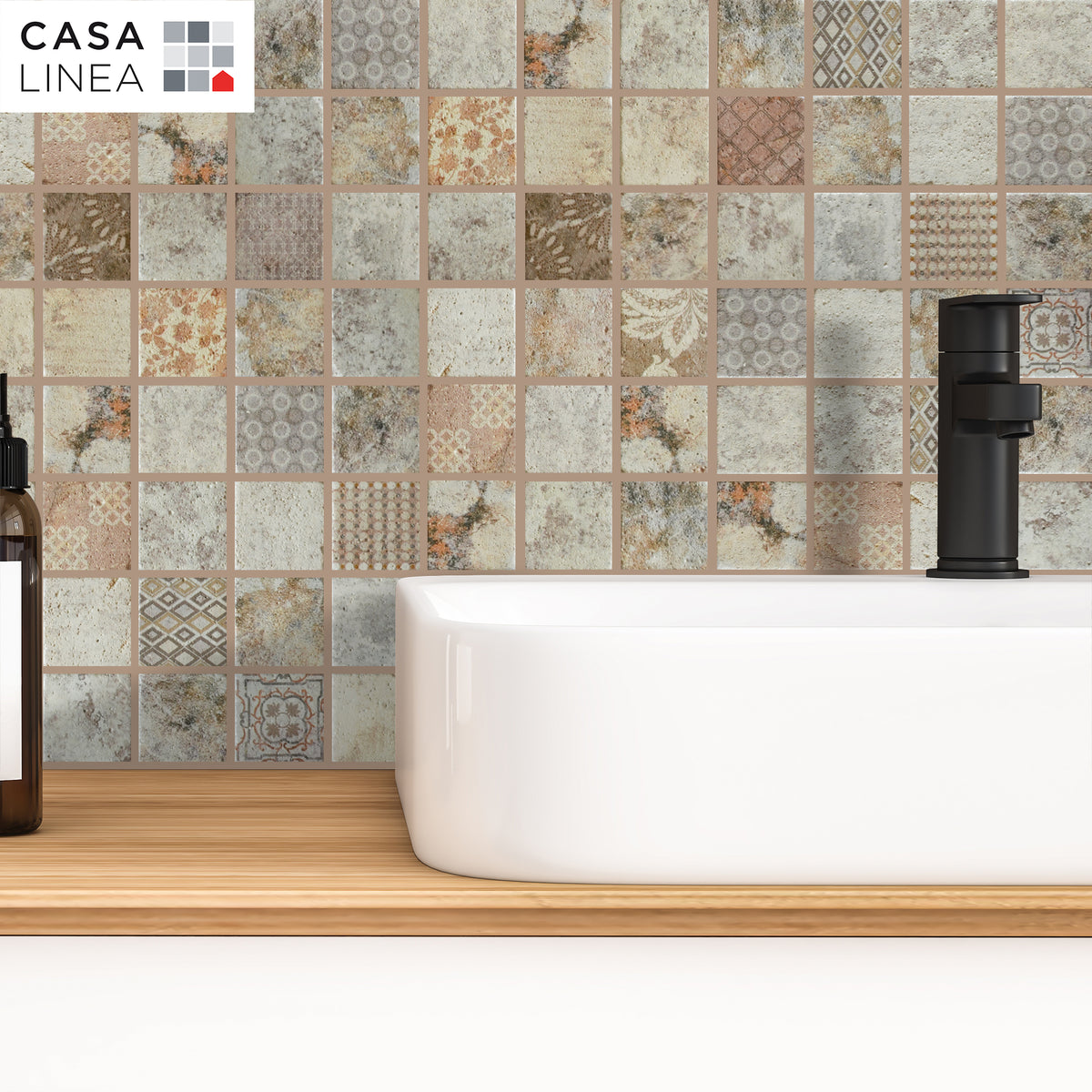 Mosaïque imprimé patine