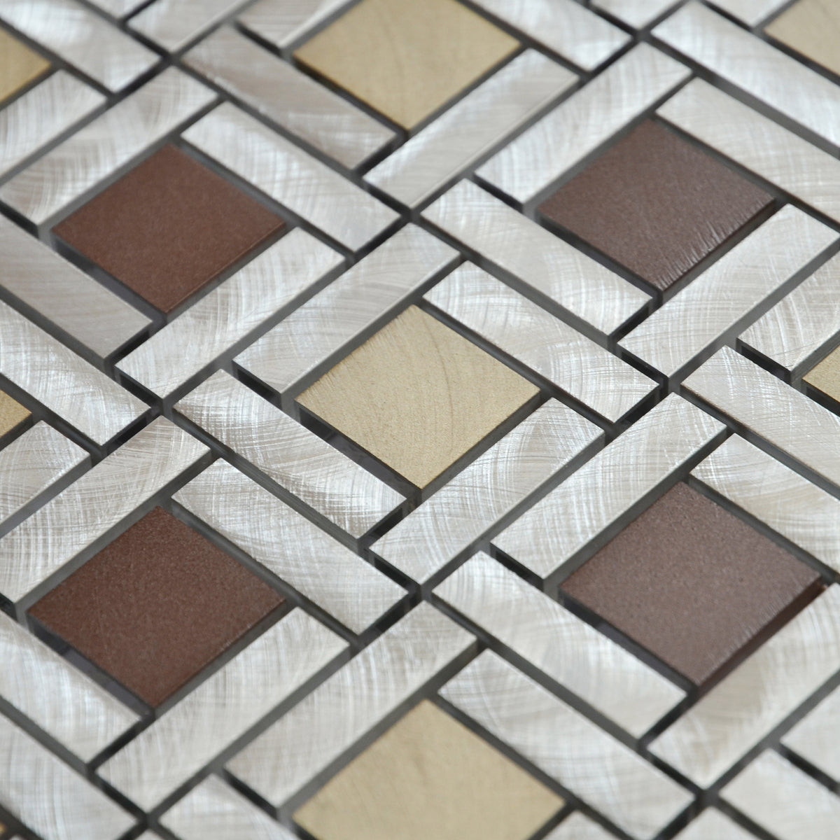 Mosaique meli melo marron