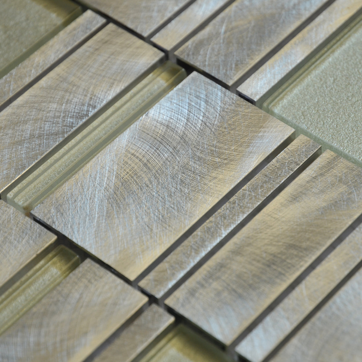 Mosaique barrette verralu blanche