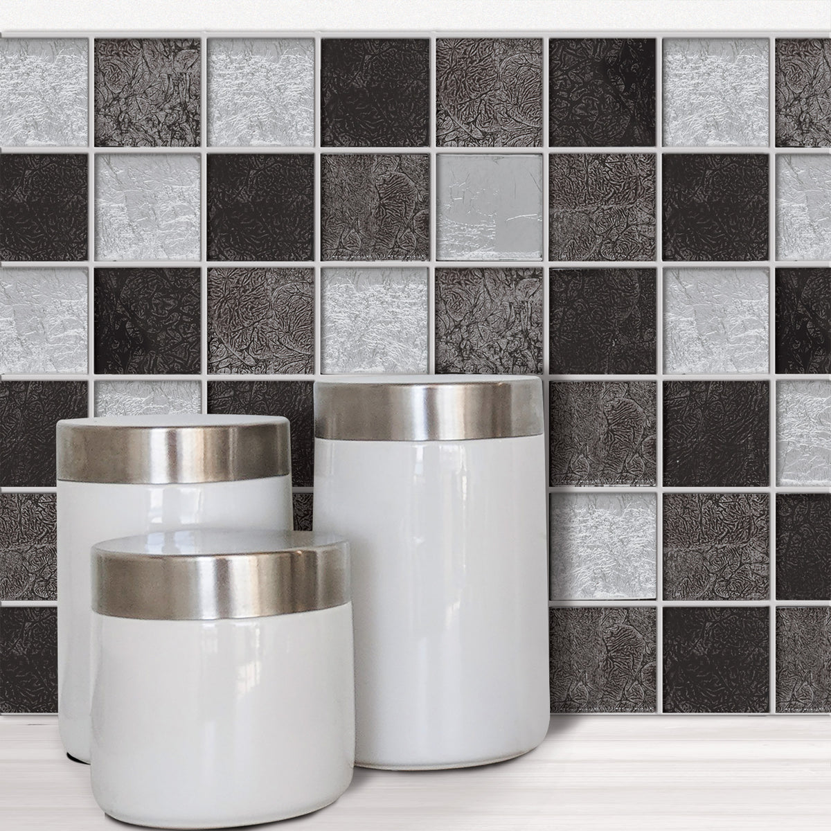 Mosaïque les sublimes silver black grand format