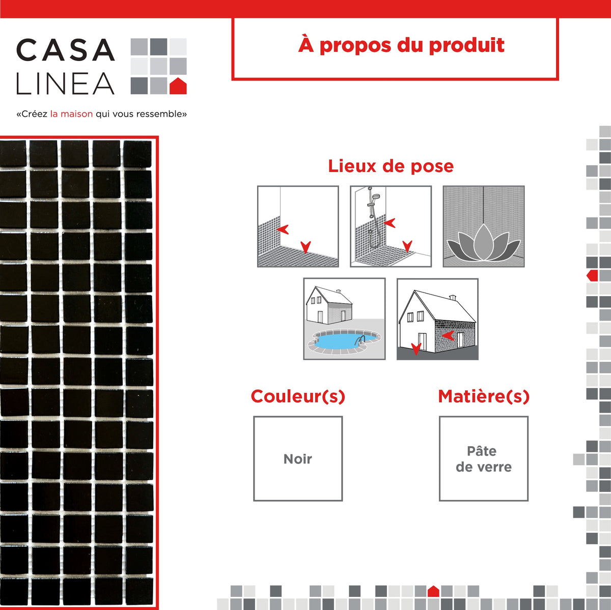 Mosaique similis noir