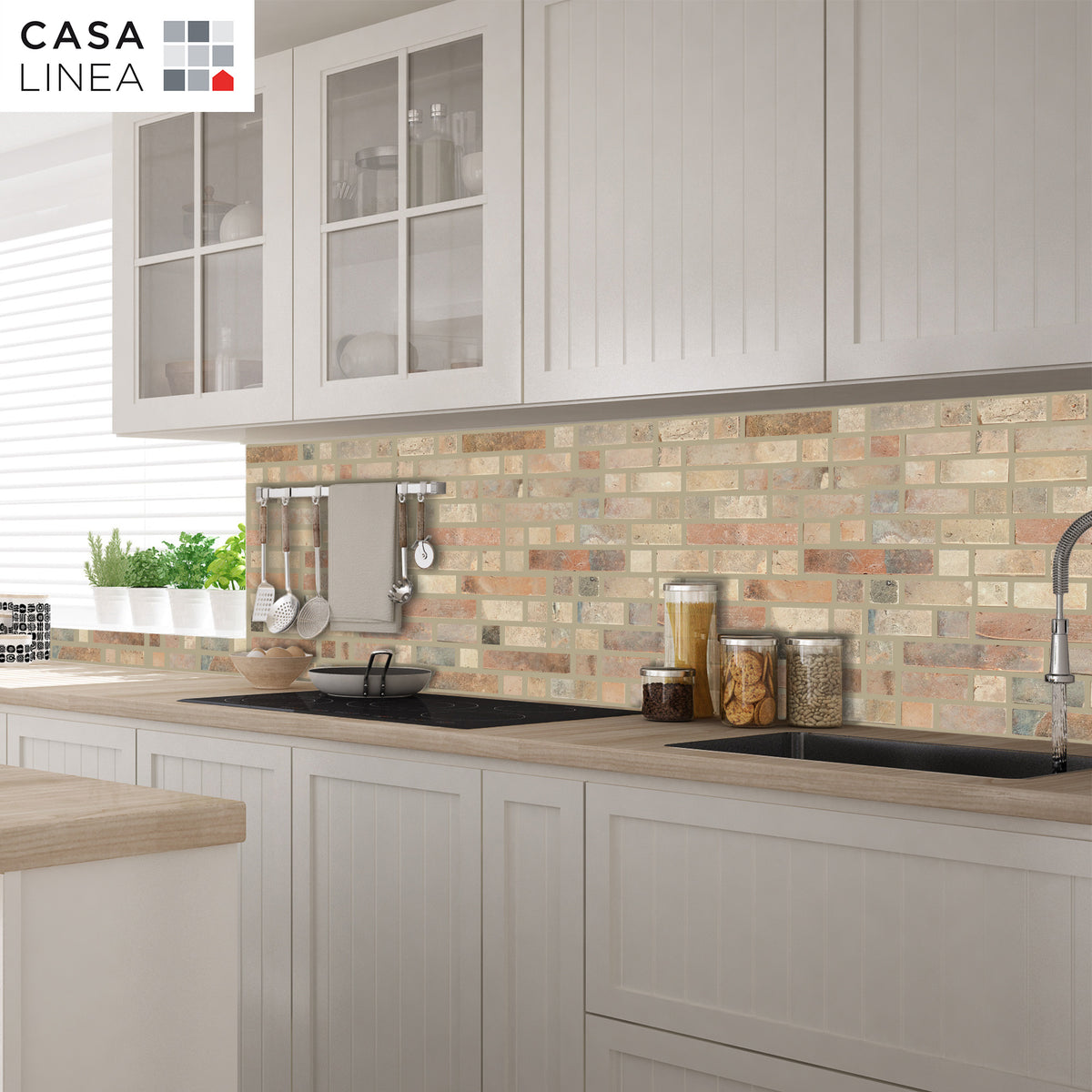 Mosaïque barrette terre cuite