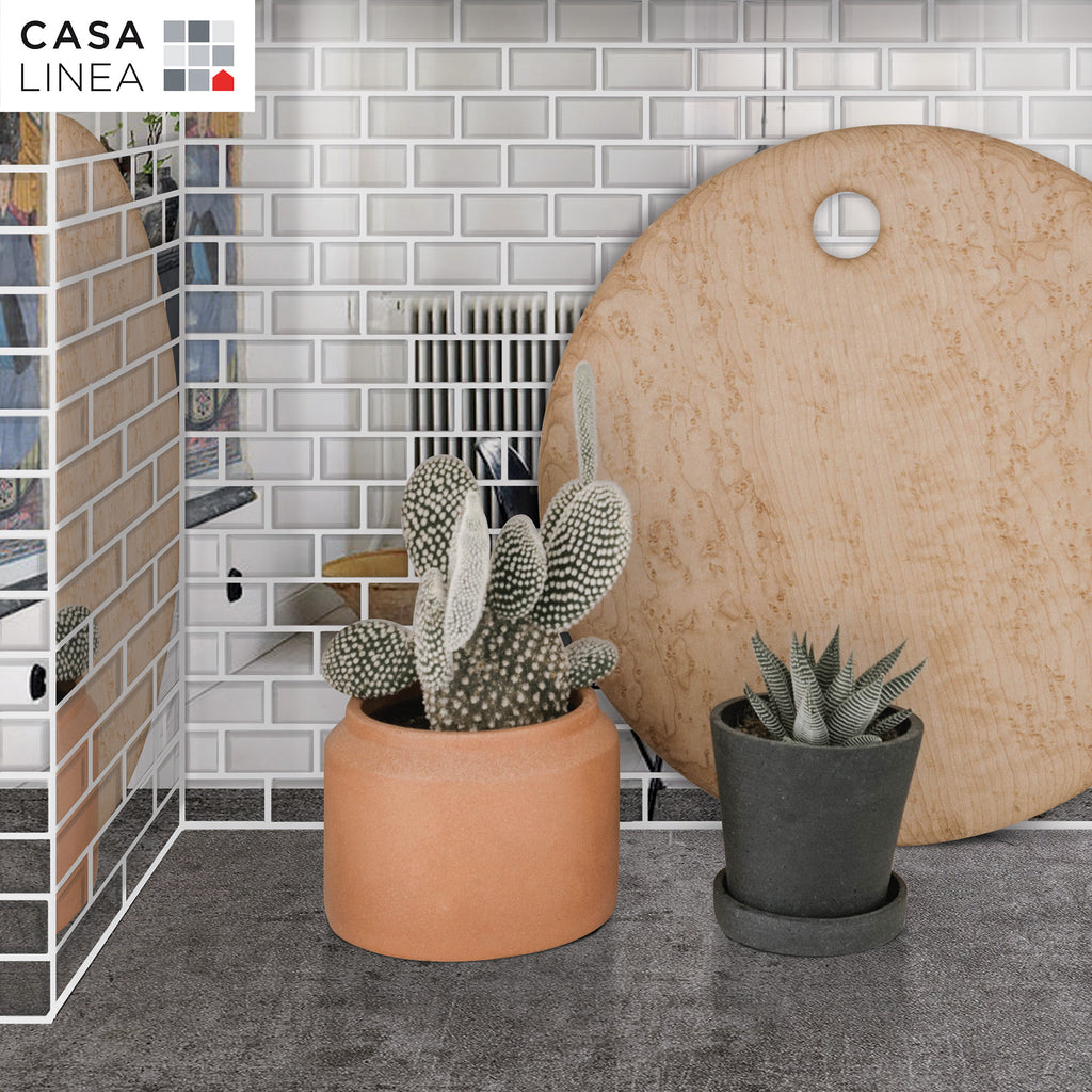 Mosaïque briquette chrome