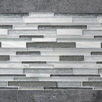 Mosaïque barrette multiformat mix grey alu