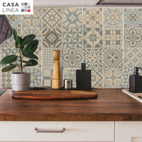 Mosaïque en céramique couleur salle de bain