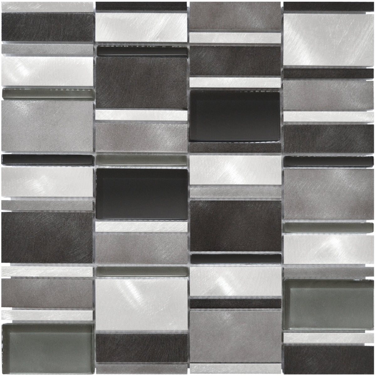 Mosaique verralu barrette noire