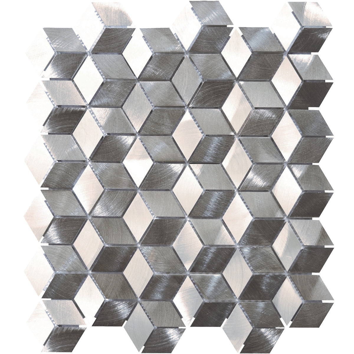 Mosaique hexagone mix gris