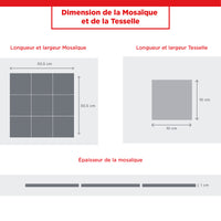 Mosaïque baroque gris infographie technique