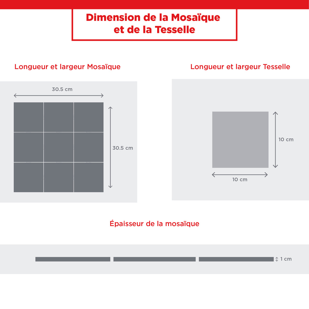 Mosaïque baroque bleu grand format infographie technique