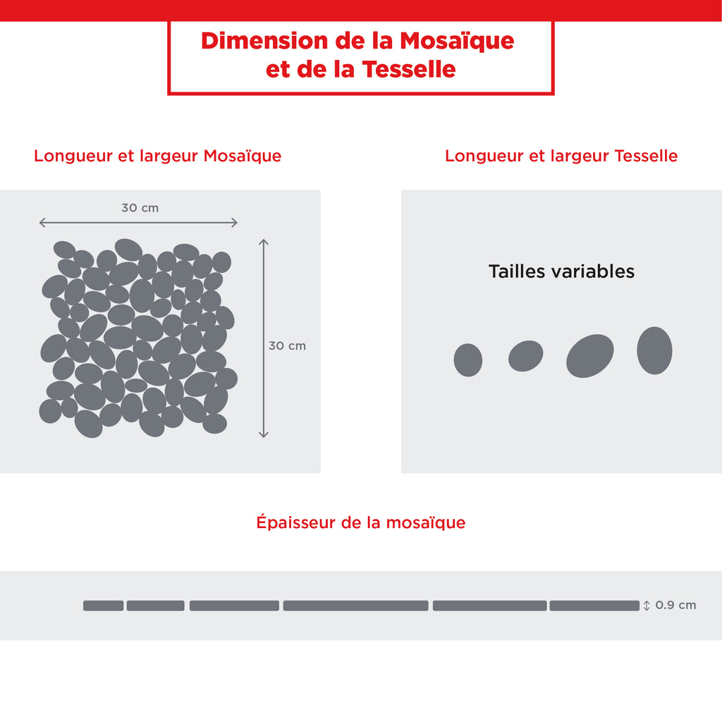 Mosaïque palladien mix gris beige infographie technique