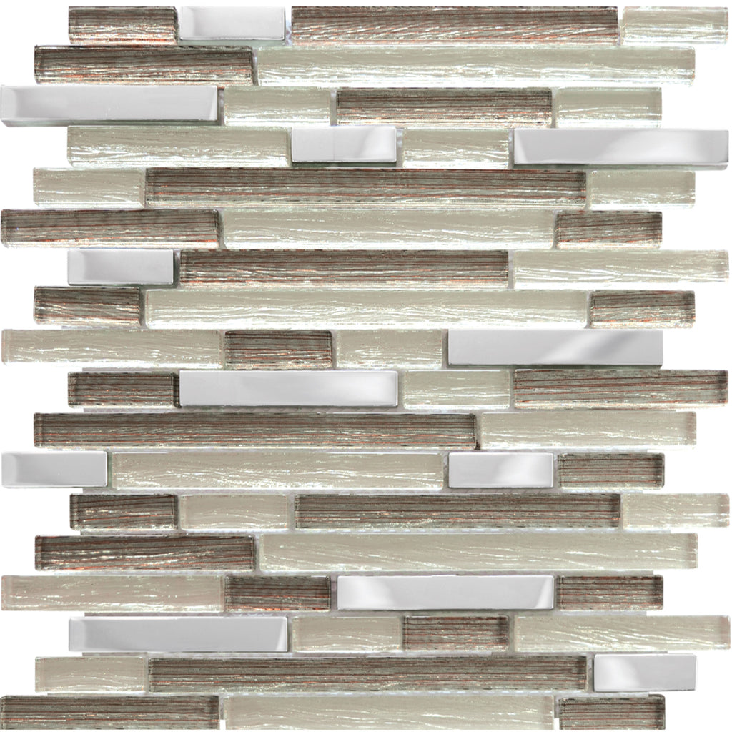 Mosaïque mf tube tissu mix brown - Casa Linea Home